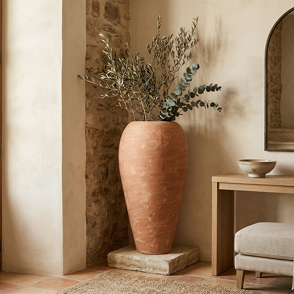 anfora moderna goccia galestro impruneta produttori vasi in terracotta toscana fatti a mano vasi di terracotta grandi vaso terracotte vasi artigianali made in italy grande vaso di terracotta artigianale fornace terracotta fabbrica di vasi da esterno fabbrica di terrecotte