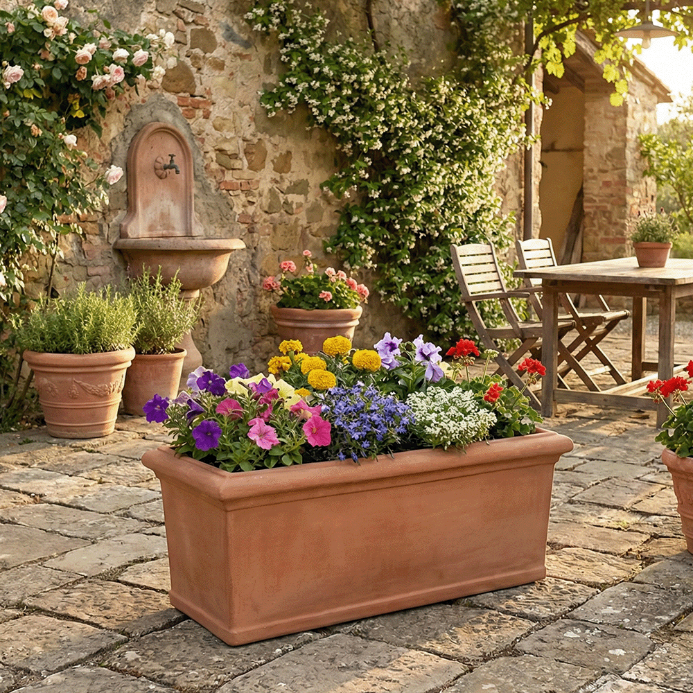 cassetta fioriera liscia produttori vasi in terracotta toscana fatti a mano vasi di terracotta grandi vaso terracotte vasi artigianali made in italy grande vaso di terracotta artigianale fornace terracotta fabbrica di vasi da esterno fabbrica di terrecotte