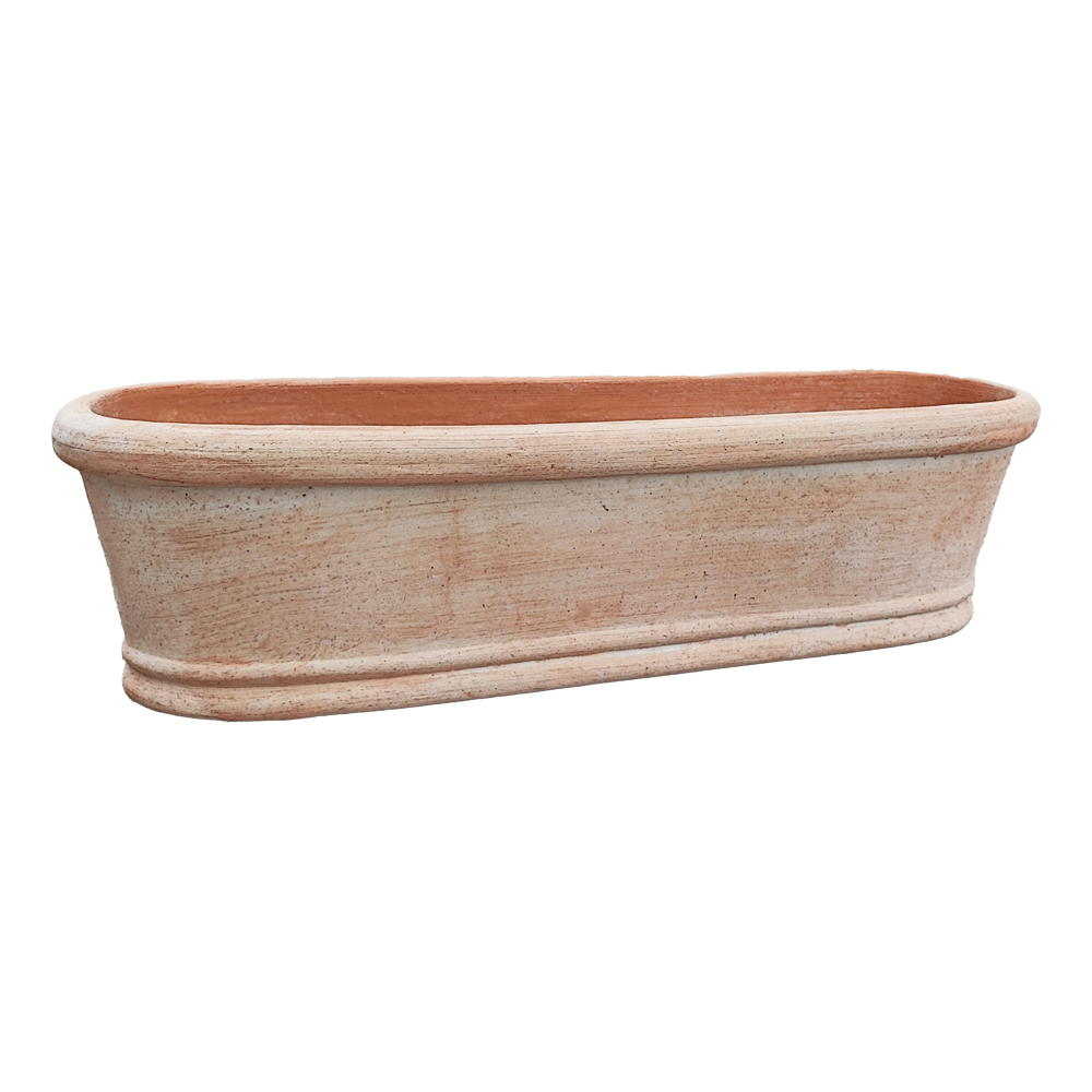 Cassetta Balcone Ovale Liscia in terracotta da colonna festonato produttori vasi in terracotta toscana fatti a mano vasi di terracotta grandi vaso terracotte vasi artigianali made in italy grande vaso di terracotta artigianale fornace terracotta fabbrica di vasi da esterno fabbrica di terrecotte