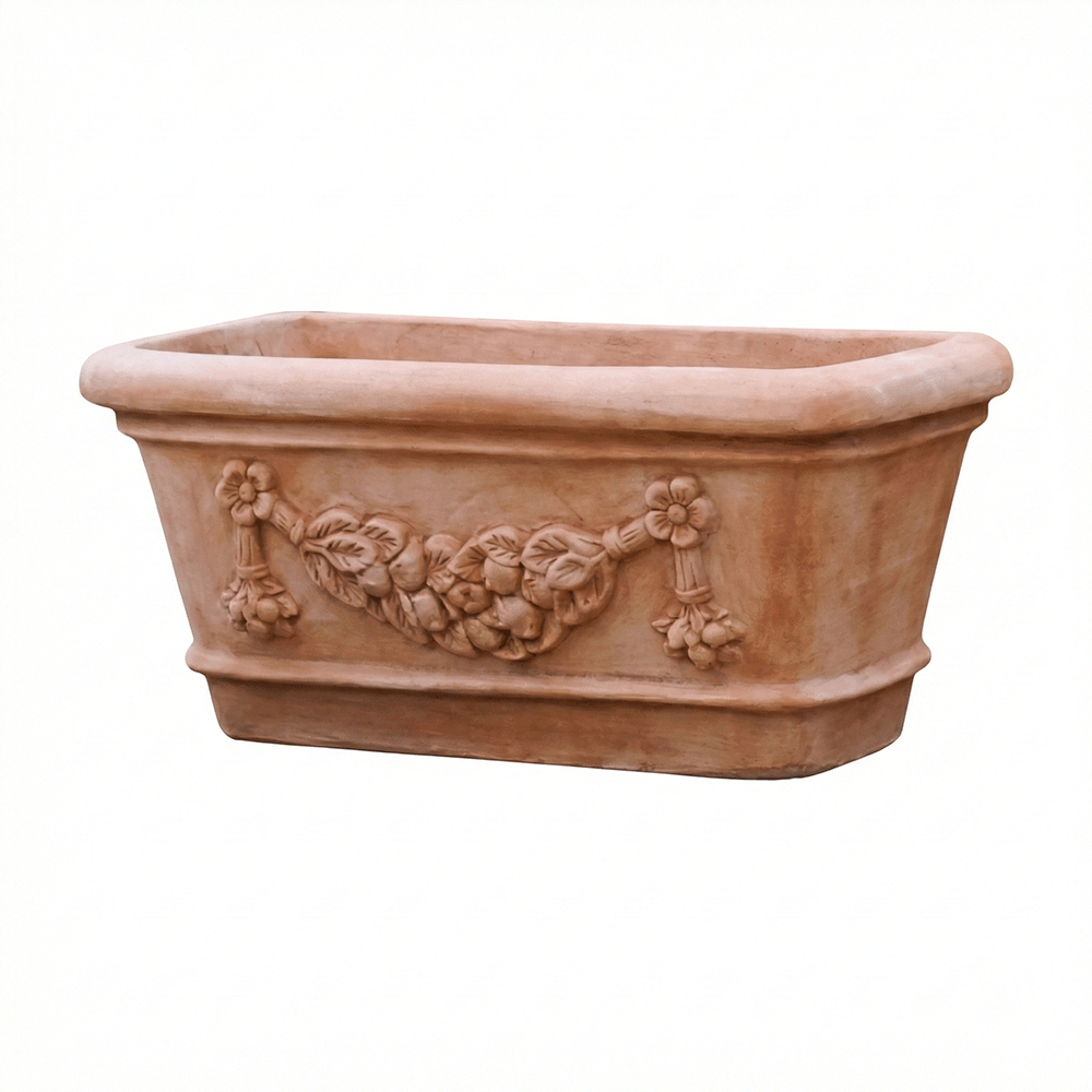 Cassetta Svasata Festonata produttori vasi in terracotta toscana fatti a mano vasi di terracotta grandi vaso terracotte vasi artigianali made in italy grande vaso di terracotta artigianale fornace terracotta fabbrica di vasi da esterno fabbrica di terrecotte