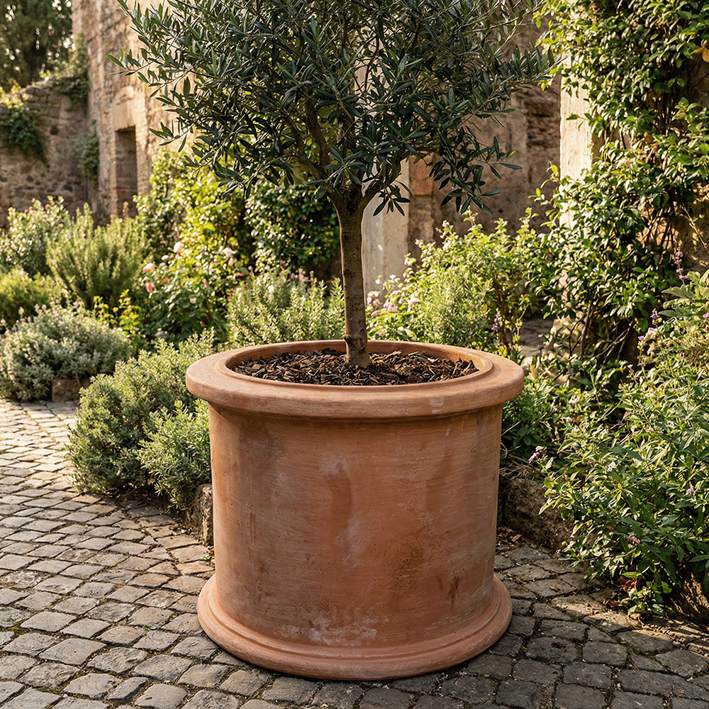 Cilindro romano etrusco produttori vasi in terracotta toscana fatti a mano vasi di terracotta grandi vaso terracotte vasi artigianali made in italy grande vaso di terracotta artigianale fornace terracotta fabbrica di vasi da esterno fabbrica di terrecotte