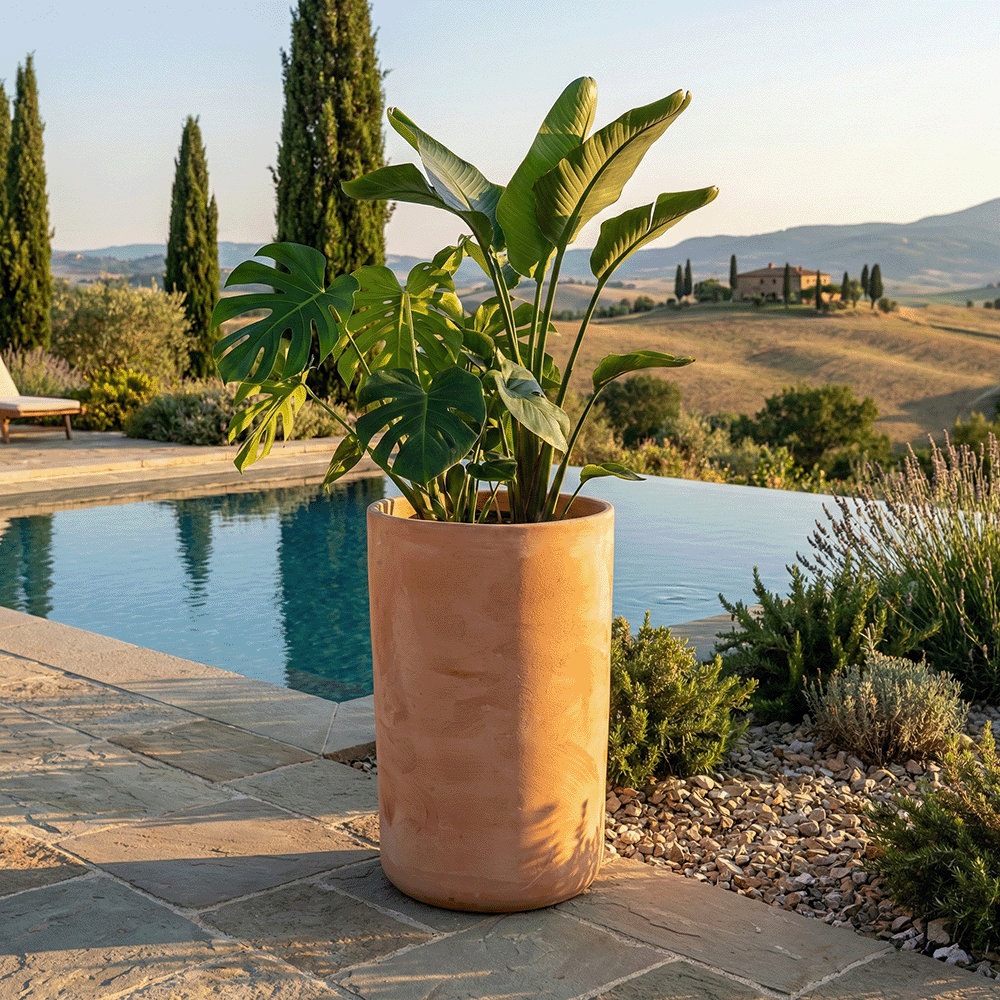 Cilindro Moderno liscio produttori vasi in terracotta toscana fatti a mano vasi di terracotta grandi vaso terracotte vasi artigianali made in italy grande vaso di terracotta artigianale fornace terracotta fabbrica di vasi da esterno fabbrica di terrecotte