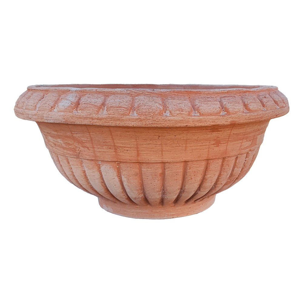 Ciotola baccellata in terracotta da colonna festonato produttori vasi in terracotta toscana fatti a mano vasi di terracotta grandi vaso terracotte vasi artigianali made in italy grande vaso di terracotta artigianale fornace terracotta fabbrica di vasi da esterno fabbrica di terrecotte