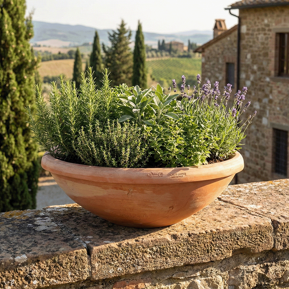 Ciotola con bordo produttori vasi in terracotta toscana fatti a mano vasi di terracotta grandi vaso terracotte vasi artigianali made in italy grande vaso di terracotta artigianale fornace terracotta fabbrica di vasi da esterno fabbrica di terrecotte