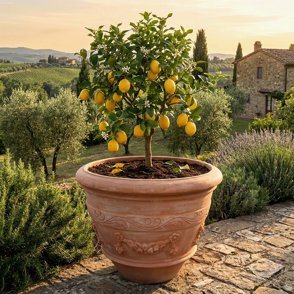 Conca Toscana Grande festonata produttori vasi in terracotta toscana fatti a mano vasi di terracotta grandi vaso terracotte vasi artigianali made in italy grande vaso di terracotta artigianale fornace terracotta fabbrica di vasi da esterno fabbrica di terrecotte