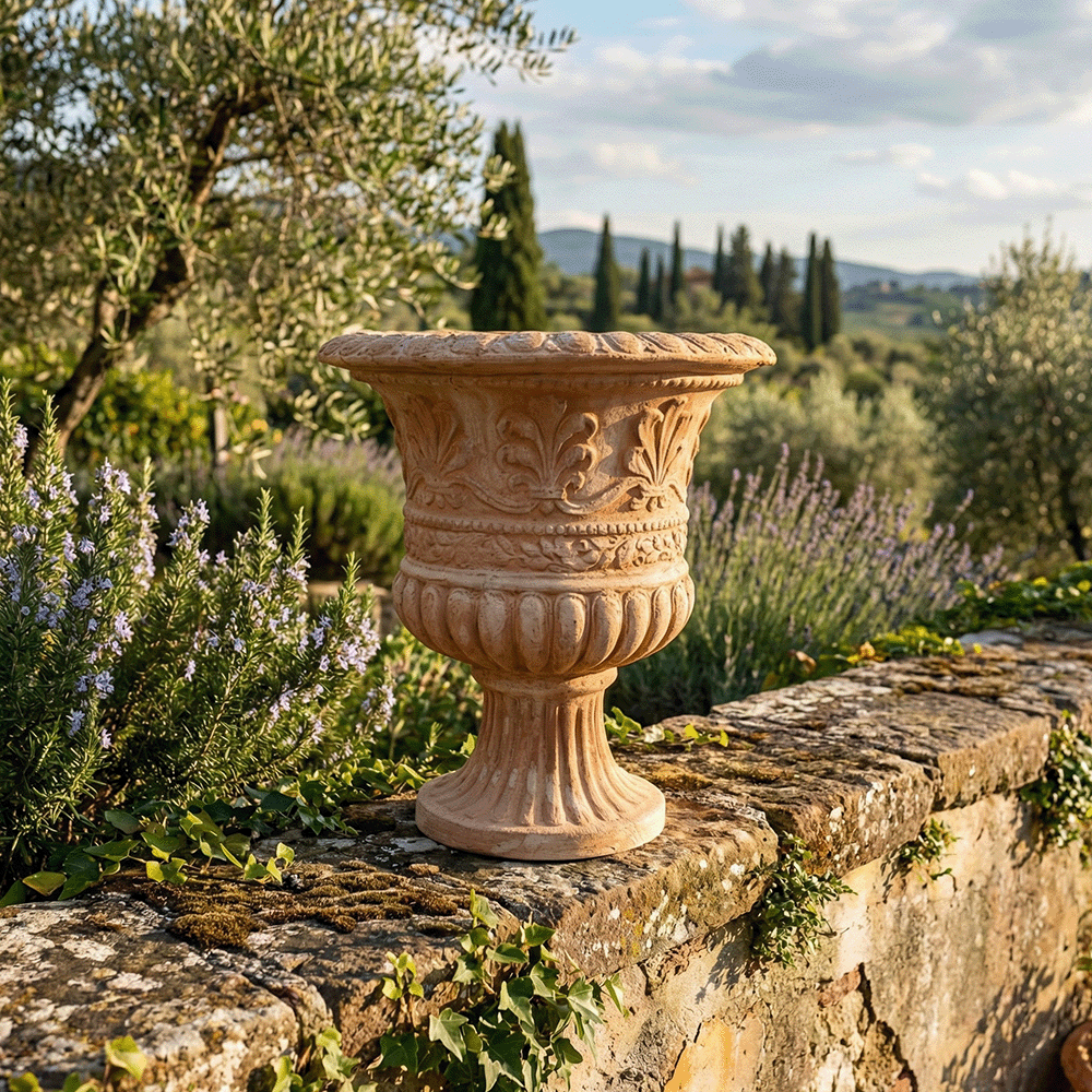 Coppa Decorata produttori vasi in terracotta toscana fatti a mano vasi di terracotta grandi vaso terracotte vasi artigianali made in italy grande vaso di terracotta artigianale fornace terracotta fabbrica di vasi da esterno fabbrica di terrecotte