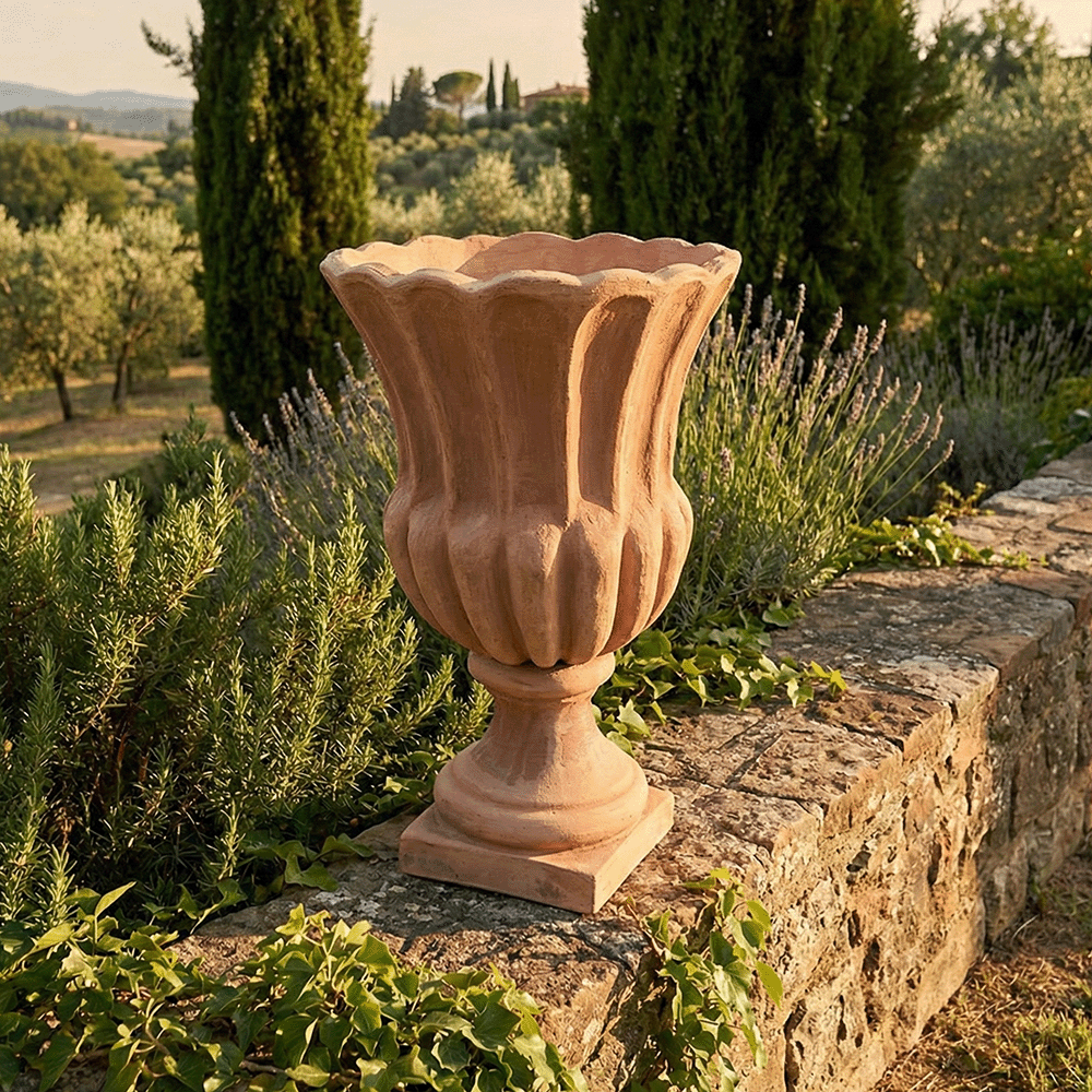 Coppa Scannellata produttori vasi in terracotta toscana fatti a mano vasi di terracotta grandi vaso terracotte vasi artigianali made in italy grande vaso di terracotta artigianale fornace terracotta fabbrica di vasi da esterno fabbrica di terrecotte