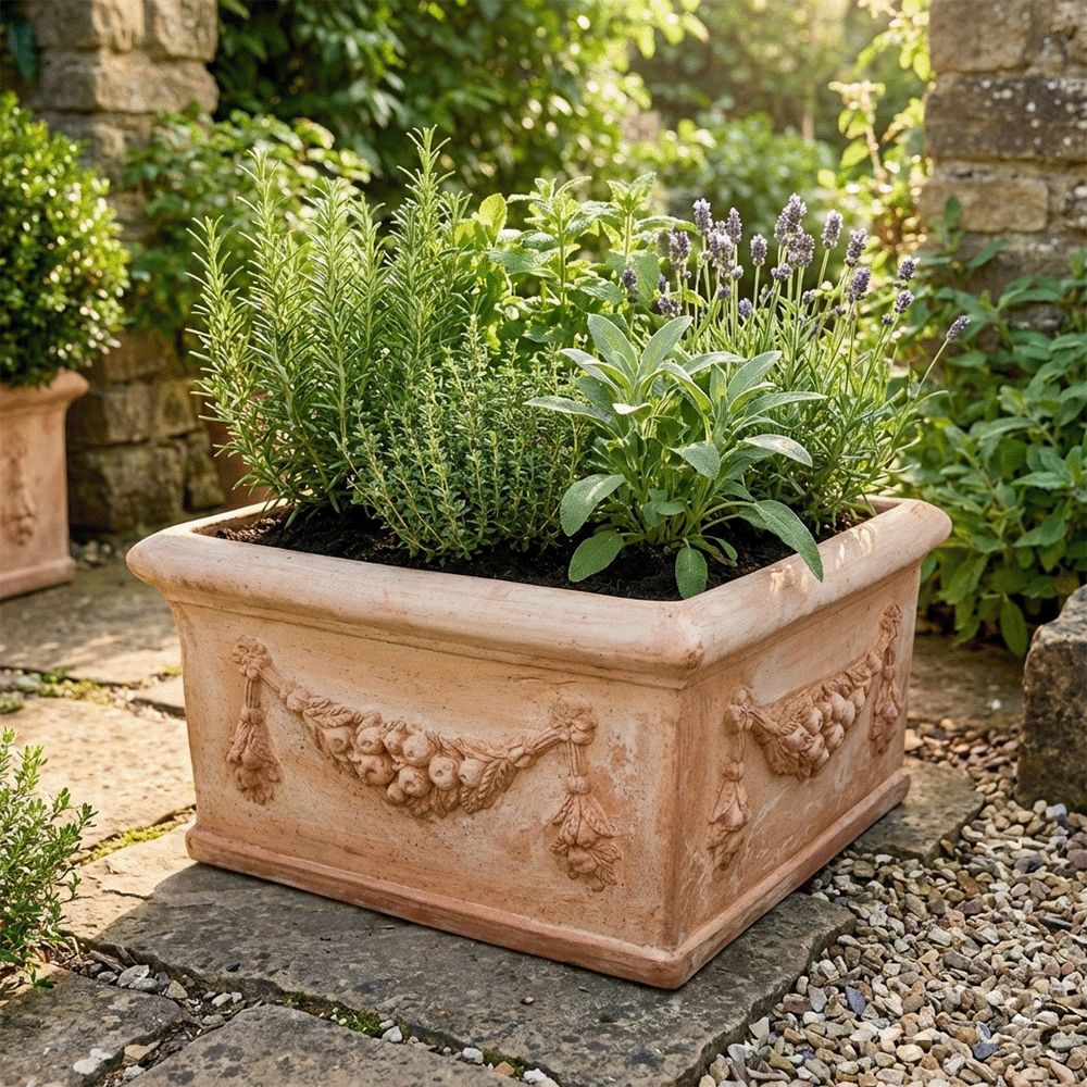 Cubo basso festonato produttori vasi in terracotta toscana fatti a mano vasi di terracotta grandi vaso terracotte vasi artigianali made in italy grande vaso di terracotta artigianale fornace terracotta fabbrica di vasi da esterno fabbrica di terrecotte