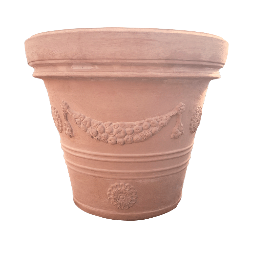 Vaso Doppio Bordo Festonato produttori vasi in terracotta toscana fatti a mano vasi di terracotta grandi vaso terracotte vasi artigianali made in italy grande vaso di terracotta artigianale fornace terracotta fabbrica di vasi da esterno fabbrica di terrecotte