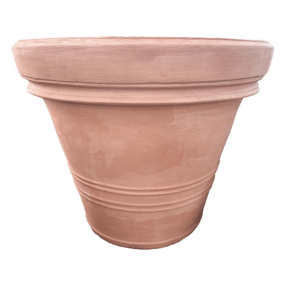 Vaso Doppio Bordo Liscio produttori vasi in terracotta toscana fatti a mano vasi di terracotta grandi vaso terracotte vasi artigianali made in italy grande vaso di terracotta artigianale fornace terracotta fabbrica di vasi da esterno fabbrica di terrecotte