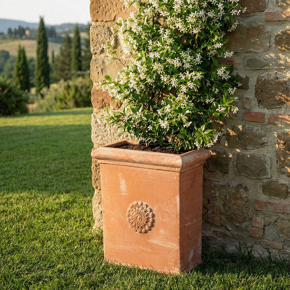 Mezzo Pilone Rosetta produttori vasi in terracotta toscana fatti a mano vasi di terracotta grandi vaso terracotte vasi artigianali made in italy grande vaso di terracotta artigianale fornace terracotta fabbrica di vasi da esterno fabbrica di terrecotte