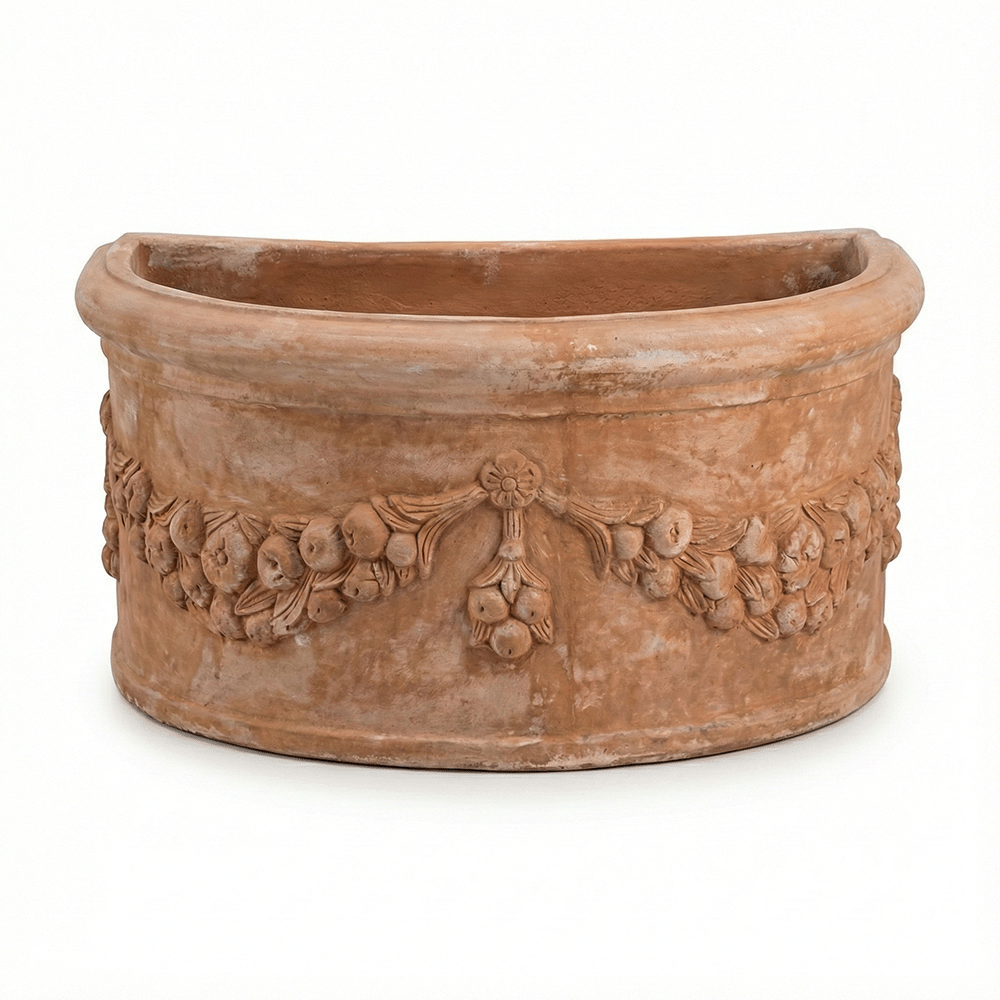 Semicerchio Largo Festonato produttori vasi in terracotta toscana fatti a mano vasi di terracotta grandi vaso terracotte vasi artigianali made in italy grande vaso di terracotta artigianale fornace terracotta fabbrica di vasi da esterno fabbrica di terrecotte