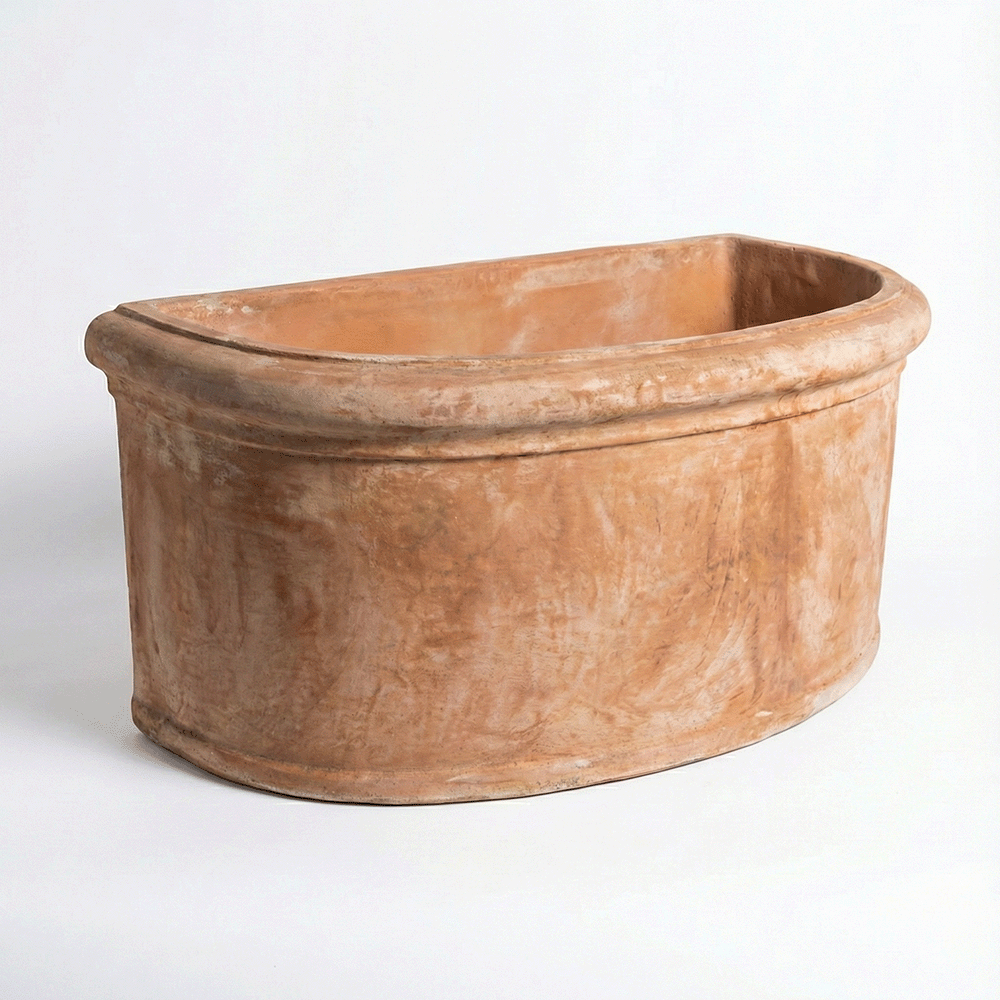 Semicerchio Largo Liscio produttori vasi in terracotta toscana fatti a mano vasi di terracotta grandi vaso terracotte vasi artigianali made in italy grande vaso di terracotta artigianale fornace terracotta fabbrica di vasi da esterno fabbrica di terrecotte