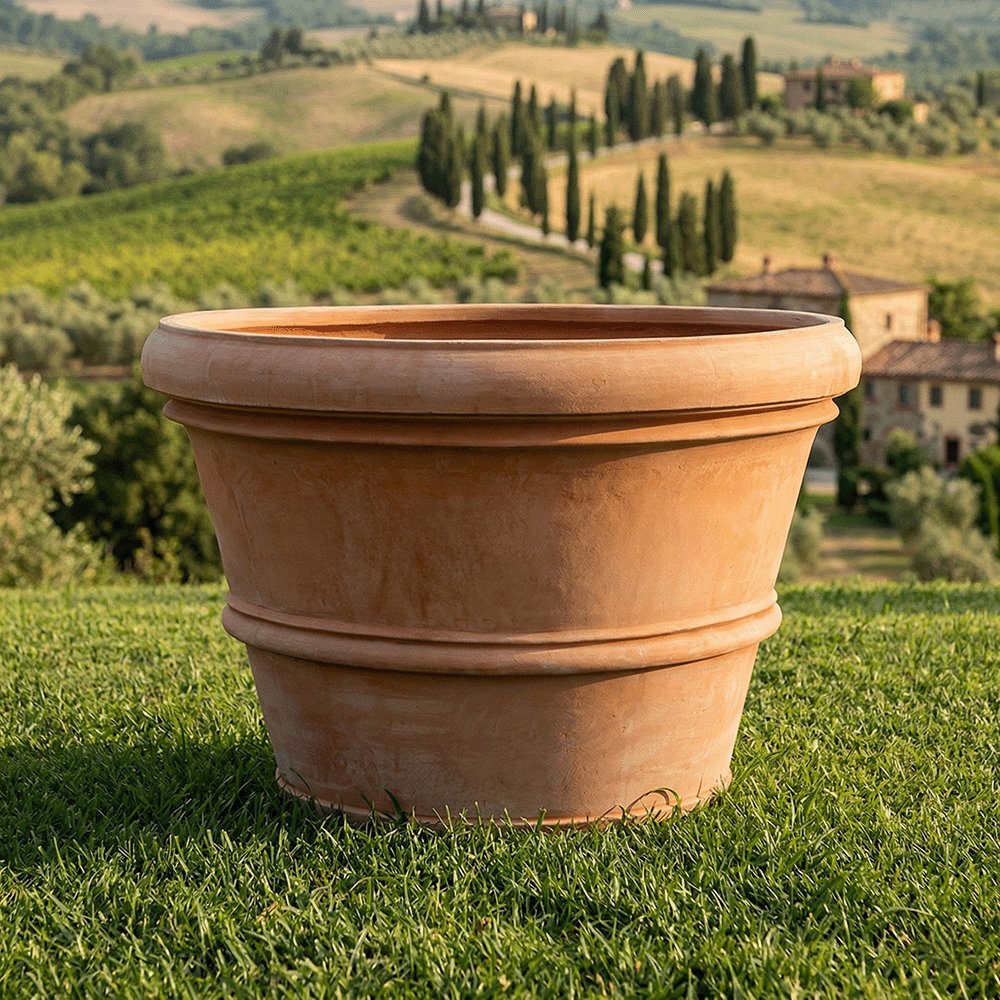 Vaso Gigante Liscio galestro impruneta produttori vasi in terracotta toscana fatti a mano vasi di terracotta grandi vaso terracotte vasi artigianali made in italy grande vaso di terracotta artigianale fornace terracotta fabbrica di vasi da esterno fabbrica di terrecotte