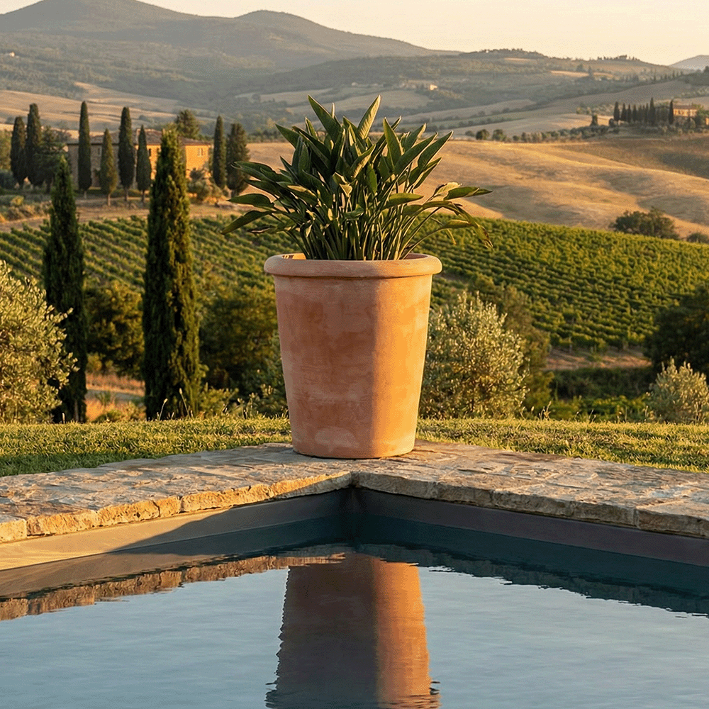 Vaso Liscio Alto produttori vasi in terracotta toscana fatti a mano vasi di terracotta grandi vaso terracotte vasi artigianali made in italy grande vaso di terracotta artigianale fornace terracotta fabbrica di vasi da esterno fabbrica di terrecotte