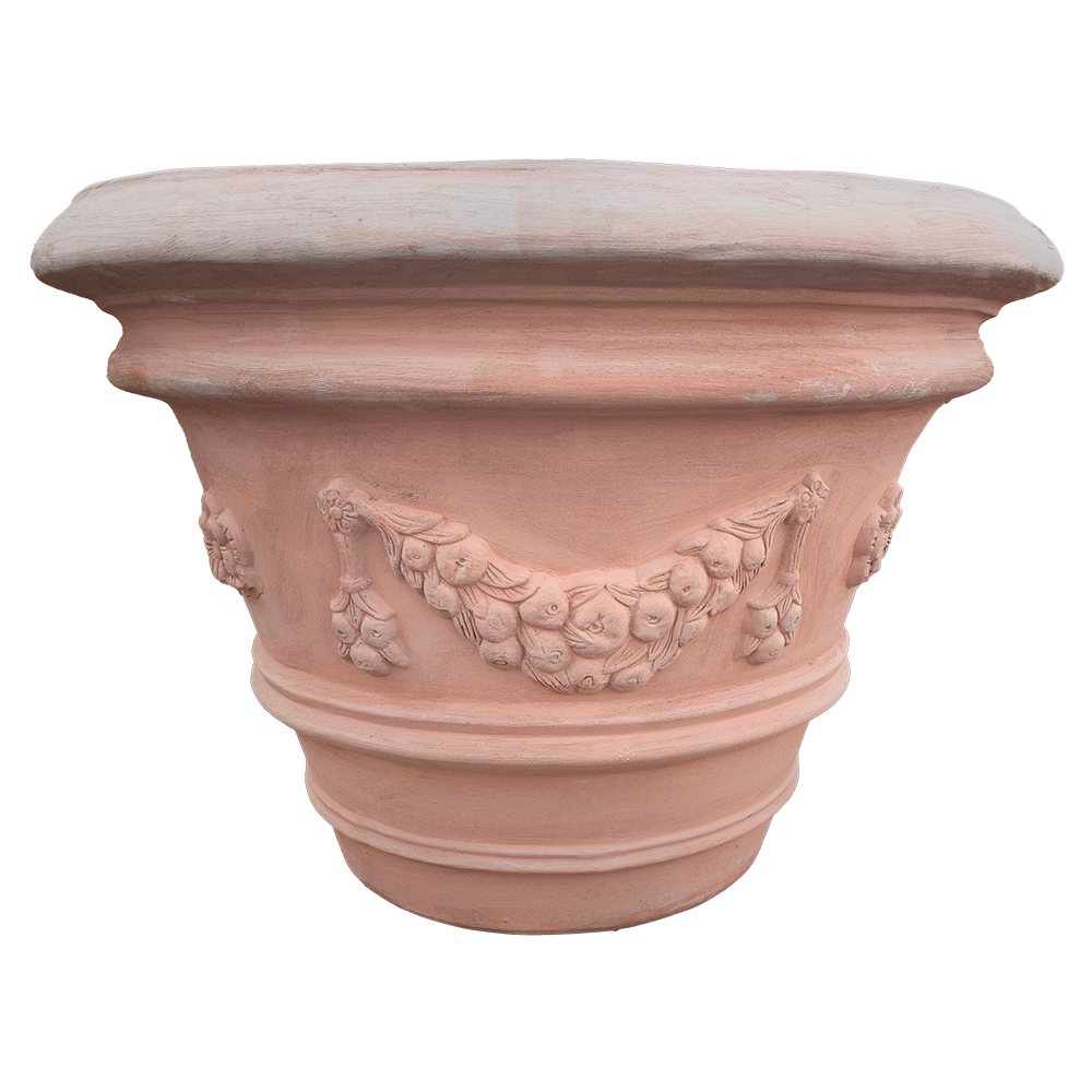 Vaso Pienza Festonato produttori vasi in terracotta toscana fatti a mano vasi di terracotta grandi vaso terracotte vasi artigianali made in italy grande vaso di terracotta artigianale fornace terracotta fabbrica di vasi da esterno fabbrica di terrecotte