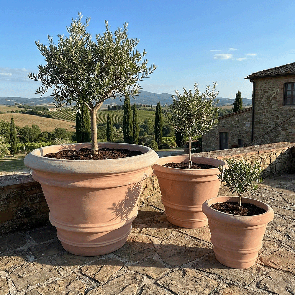 Vaso Pienza Liscio produttori vasi in terracotta toscana fatti a mano vasi di terracotta grandi vaso terracotte vasi artigianali made in italy grande vaso di terracotta artigianale fornace terracotta fabbrica di vasi da esterno fabbrica di terrecotte