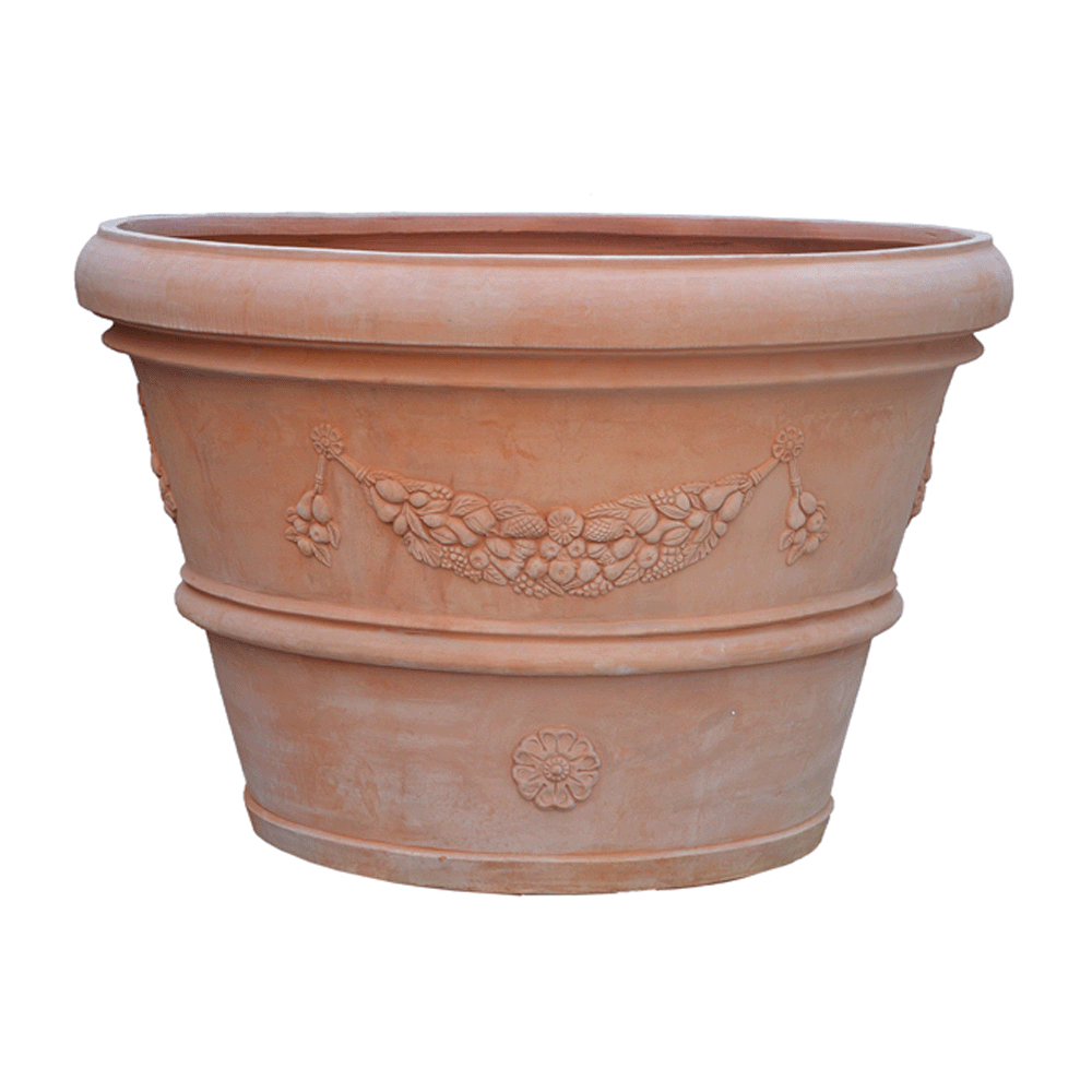 Vaso Gigante Festonato galestro impruneta produttori vasi in terracotta toscana fatti a mano vasi di terracotta grandi vaso terracotte vasi artigianali made in italy grande vaso di terracotta artigianale fornace terracotta fabbrica di vasi da esterno fabbrica di terrecotte